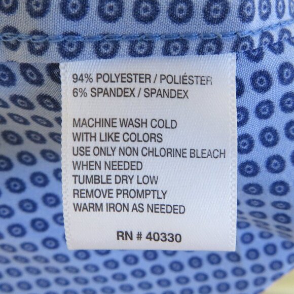 Haggar* Men's Short Sleeve Button Down Curved Hem Chest Pocket Shirt~ Size XXL - Picture 4 of 11